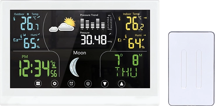 Solight meteostanice s barevným displejem bílá