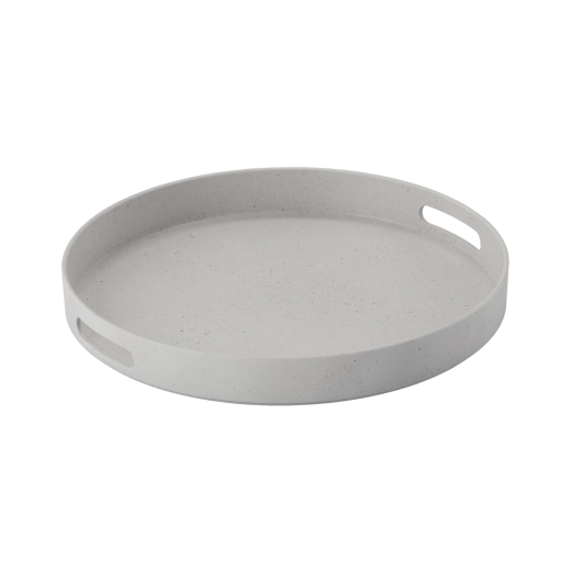 Dekorativní kulatý tác šedý 34,5 cm