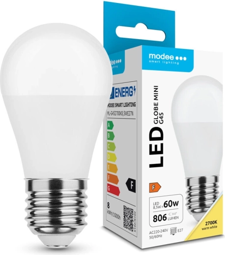 LED žárovka Modee Globe Mini G45 8,5 W E27 806 lm teplá bílá