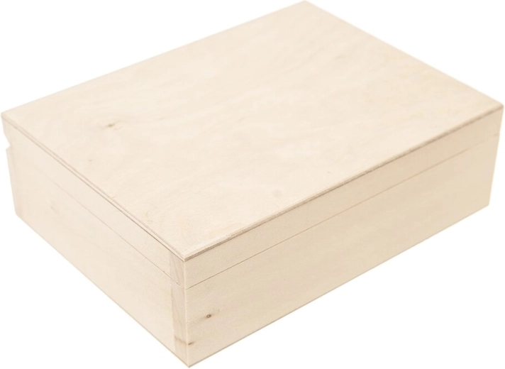 Dřevěný úložný box béžový 20 × 15 × 7 cm