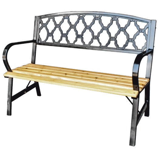 Zahradní lavička Garden Line 120 cm s ozdobným opěradlem