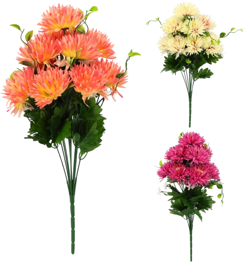 Umělá chryzantéma – dekorativní buket 50 × 25 × 25 cm