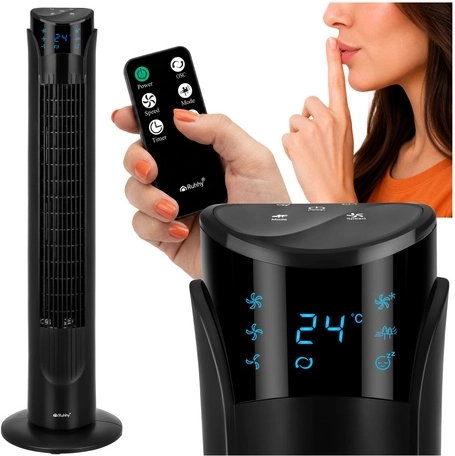 Ventilátor věžový Ruhhy 83 cm černý s dálkovým ovládáním