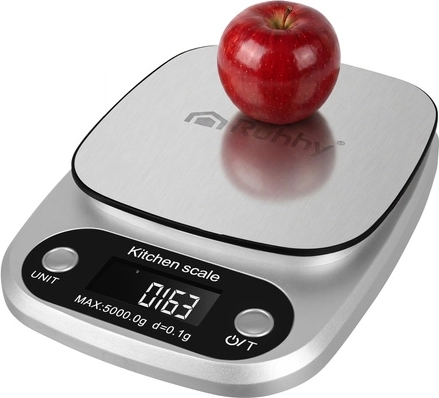 Ruhhy digitální kuchyňská váha 5 kg (0,1 g) z nerezové oceli