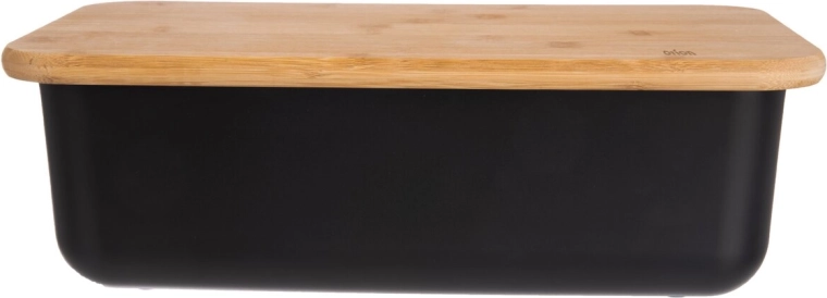 Chlebovka Black s bambusovým víkem 40 × 23 × 13 cm