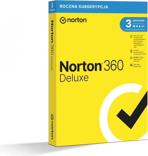 Norton 360 Deluxe – předplatné na 1 rok, 3 zařízení, 25 GB zálohování v cloudu