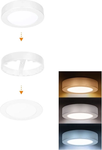 Solight LED mini panel do koupelny 2v1, 12 W, 1020 lm, IP54, bílý