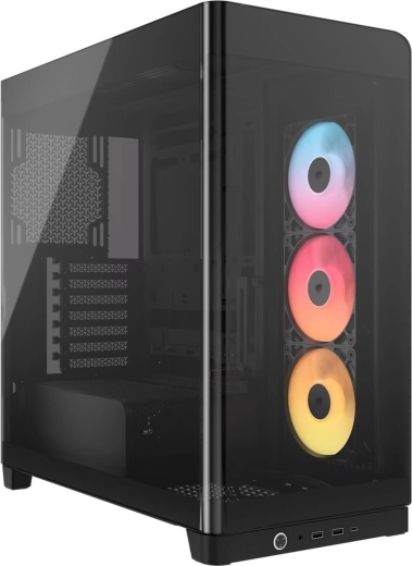 Počítačová skříň mid‑tower s panoramatickým sklem 4500X RS‑R ARGB, černá