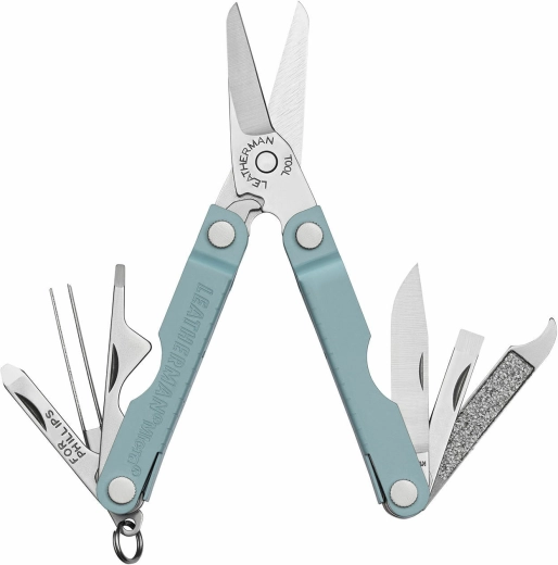 Leatherman Micra Arctic – kompaktní multifunkční nástroj 10v1, nerez, modrošedá