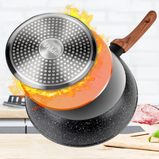 Nepřilnavý granitový povrch pro vaření s minimem tuku