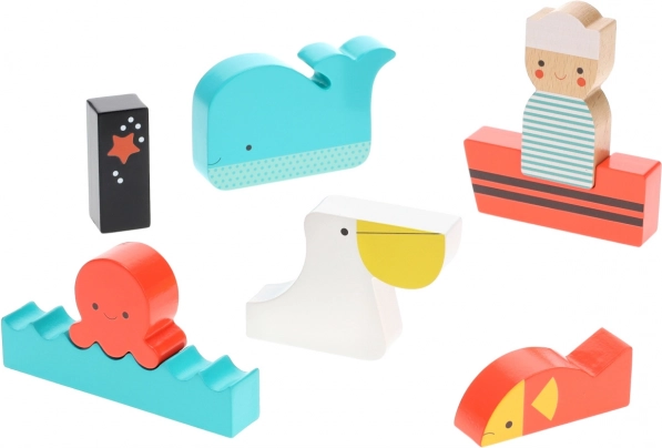 Dřevěná skládačka Na moři PETIT COLLAGE