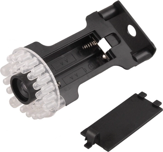 Blikající červená LED na baterie