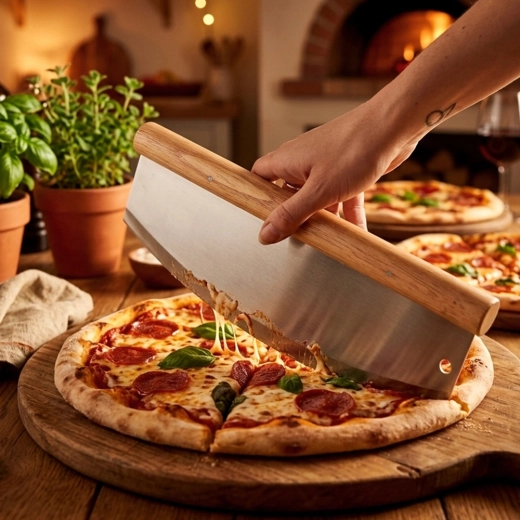 Rychlé krájení pizzy bez posouvání surovin