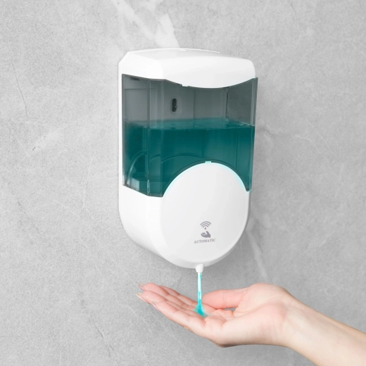 Automatický nástěnný dávkovač mýdla 600 ml kouřový