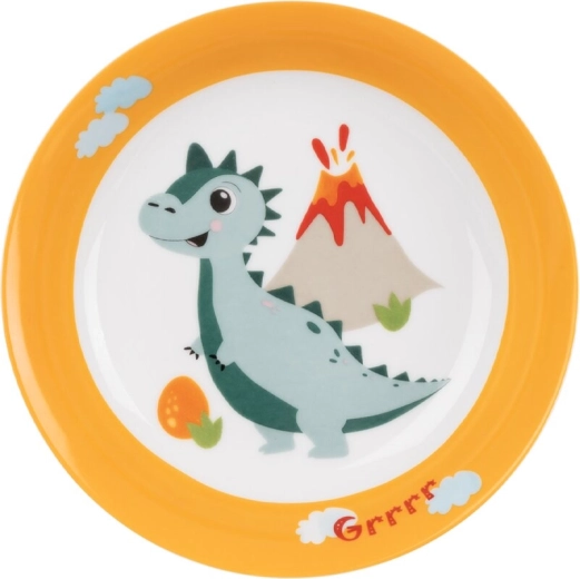 Dětský hluboký porcelánový talíř s motivem DINO 19 cm