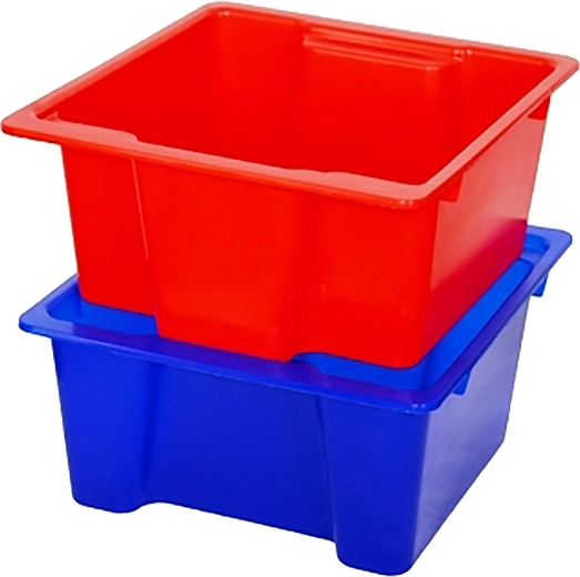 Stohovatelný úložný box 25 × 25 cm, 6 l, mix barev