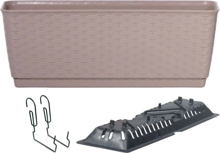 Truhlík s háky RATOLLA PW 40 cm mocca