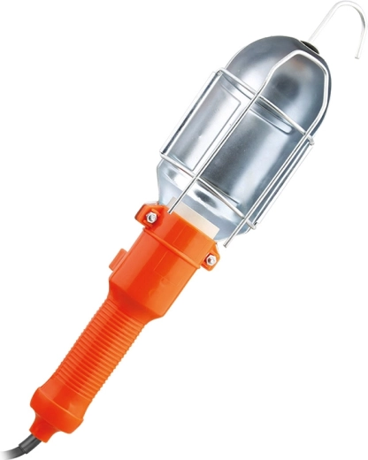 Solight montážní lampa E27 s kovovou mřížkou, 5 m, oranžová