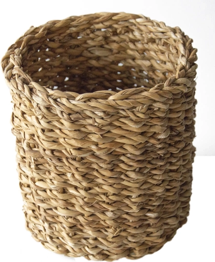 Kulatý košík z mořské trávy malý 17 × 16 cm