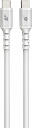 USB C - USB C silikonový kabel 1 m bílý
