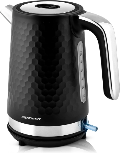 Matná kovová konstrukce s podsvíceným vypínačem