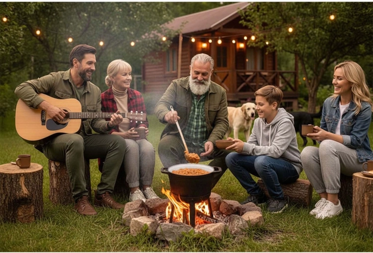 Stabilní vaření nad otevřeným ohněm