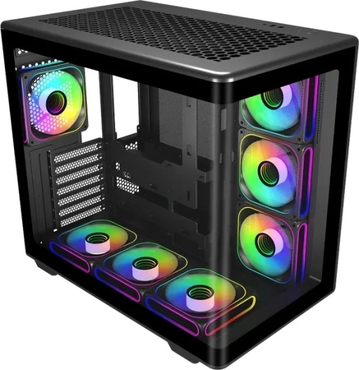 7× ARGB ventilátorů a hub v balení