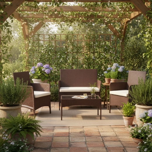 Stylový ratanový vzhled, který odolá počasí