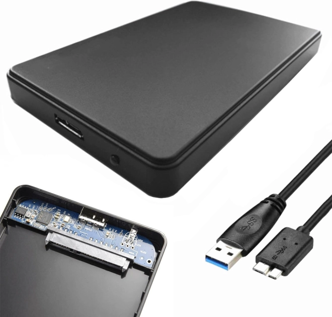 Skříň na disky HDD SSD 2,5" USB 3.0 SATA
