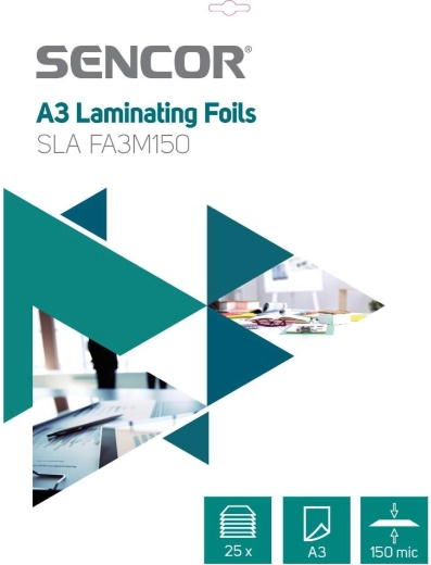SENCOR laminovací fólie A3 150 mikronů, 25 kusů