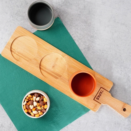 Stabilní bambusové prkénko s rukojetí