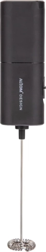 Černý elektrický napěňovač mléka