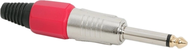 Mono konektor JACK 6,3 mm červený