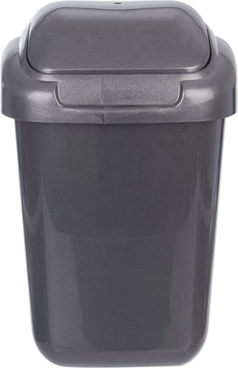 Antracitový odpadkový koš s výklopným víkem 15 l