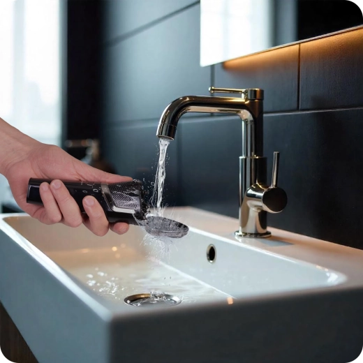 Omyvatelná hlava pro snadné čištění