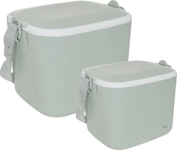 Sada chladicích boxů z plastu 5,5 l + 14 l, 2 ks, zelenkavá