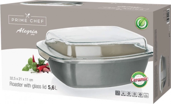 pekáč Prime Chef Alegria 5,6 l s skleněnou poklicí