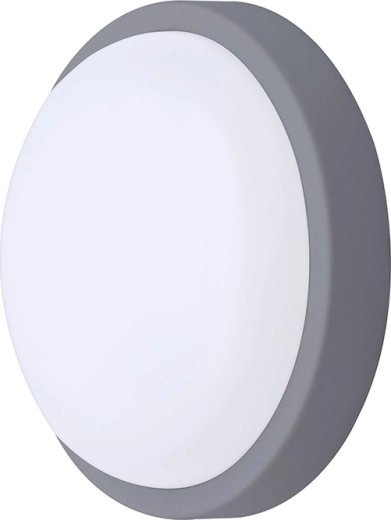 Solight kulaté LED venkovní stropní a nástěnné svítidlo 20 W 1500 lm 4000 K IP54 20 cm šedé