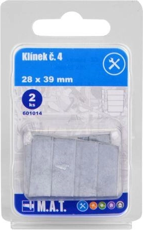 Dřevěný klínek č. 4 pro zajištění násad 28 × 39 mm (2 ks)