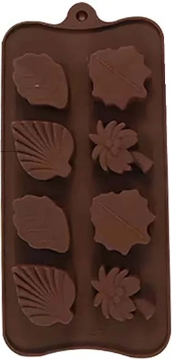 Silikonová forma listy oranžová 21 × 10,5 × 1,5 cm