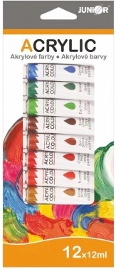 Akrylové barvy 12×12 ml v krabičce