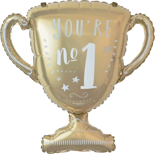 Foliový balón Pohár – šampaňské zlato 55 × 55 cm