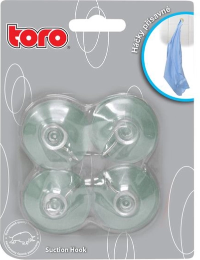 Přísavné háčky Toro s kovovým koncem 4 ks