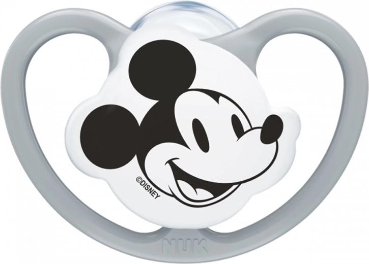 Dudlík NUK Perfect Match Air DISNEY MICKEY MOUSE, silikonový, 0–6 měsíců, šedý