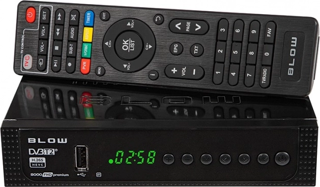 Dekodér DVB-T2 Full HD BLOW 8000FHD Premium