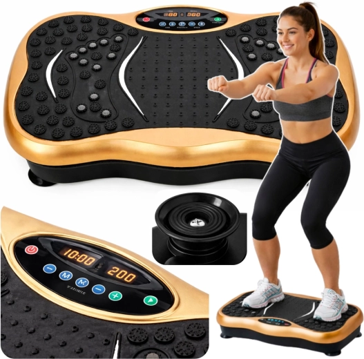 Vibrační fitness plošina s bluetooth reproduktory