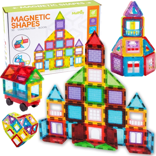 Magnetické 3D stavebnice – 45 dílů