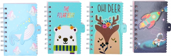 Spirálový blok linkovaný 9x14 cm