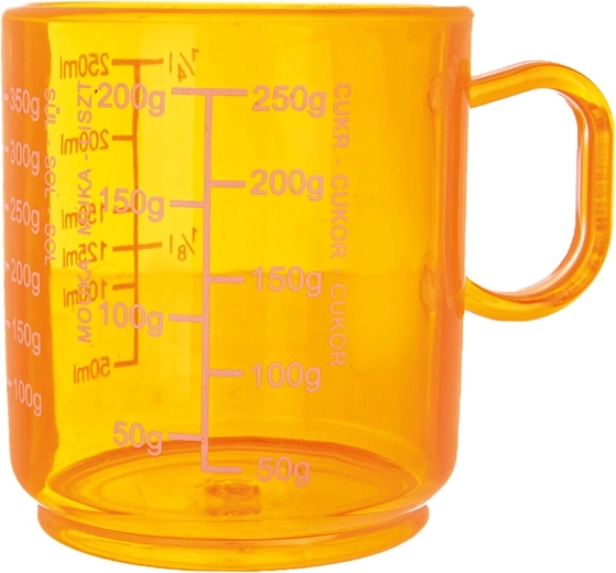 Plastová kuchyňská odměrka 250 ml oranžová