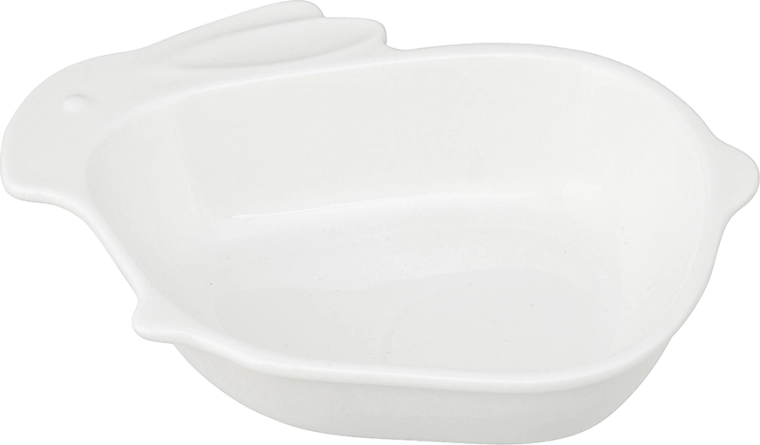 Porcelánová servírovací miska zajíček krémová 17,5 × 14 × 4 cm